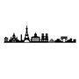 Wallity Paris Skyline Escultura de pared en Negro